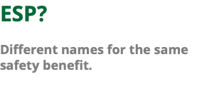 ESP? Different names for the same safety benefit. 